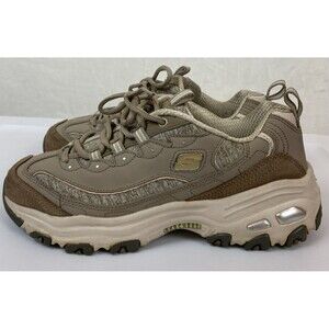 Skechers D'Lites Women's Athletic Shoes Size 8 Memory Foam Taupe Multi Colored